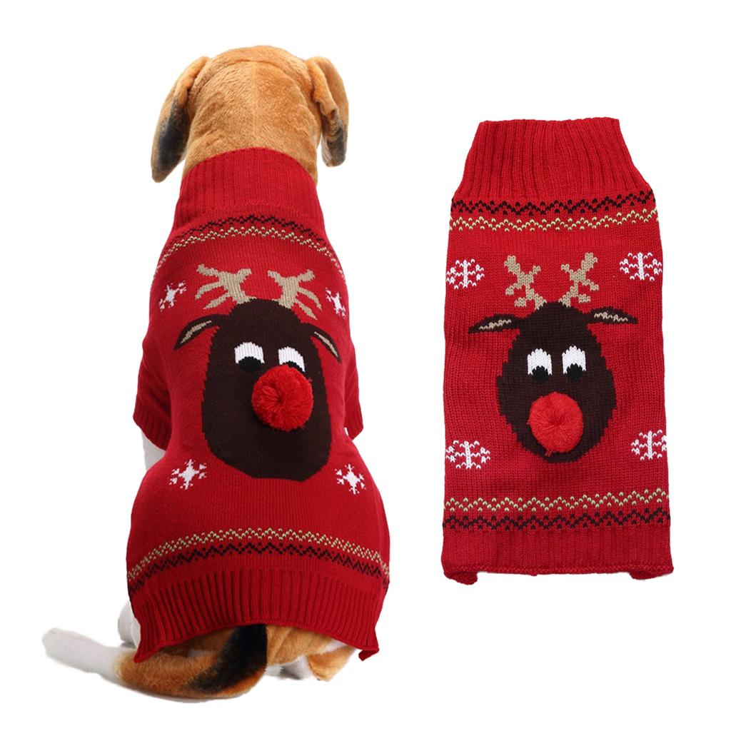 Pet Clothes Small and Medium Sized Dog VIP Teddy New Santa Claus Pet Knitted Sweater Dog Clothes
