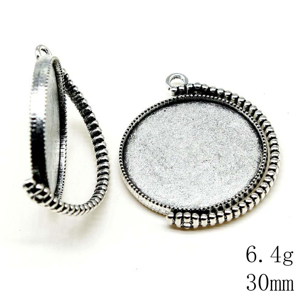 New Year's Day Accesories Fit Round 30-35mm Glass Cabochon Base Setting Tray Accessories Parts Souvenir Accessory Parts