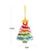 Ciondolo da appendere per albero di Natale Albero di Natale lavorato a maglia con campanella Ciondolo per porta Decorazione per auto Natale Ornamenti per la casa Regalo di Capodanno