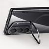 Clear case for Samsung Galaxy Z Fold 8 Ultra, with stand and glass for external screen, for MagSafe, black frame