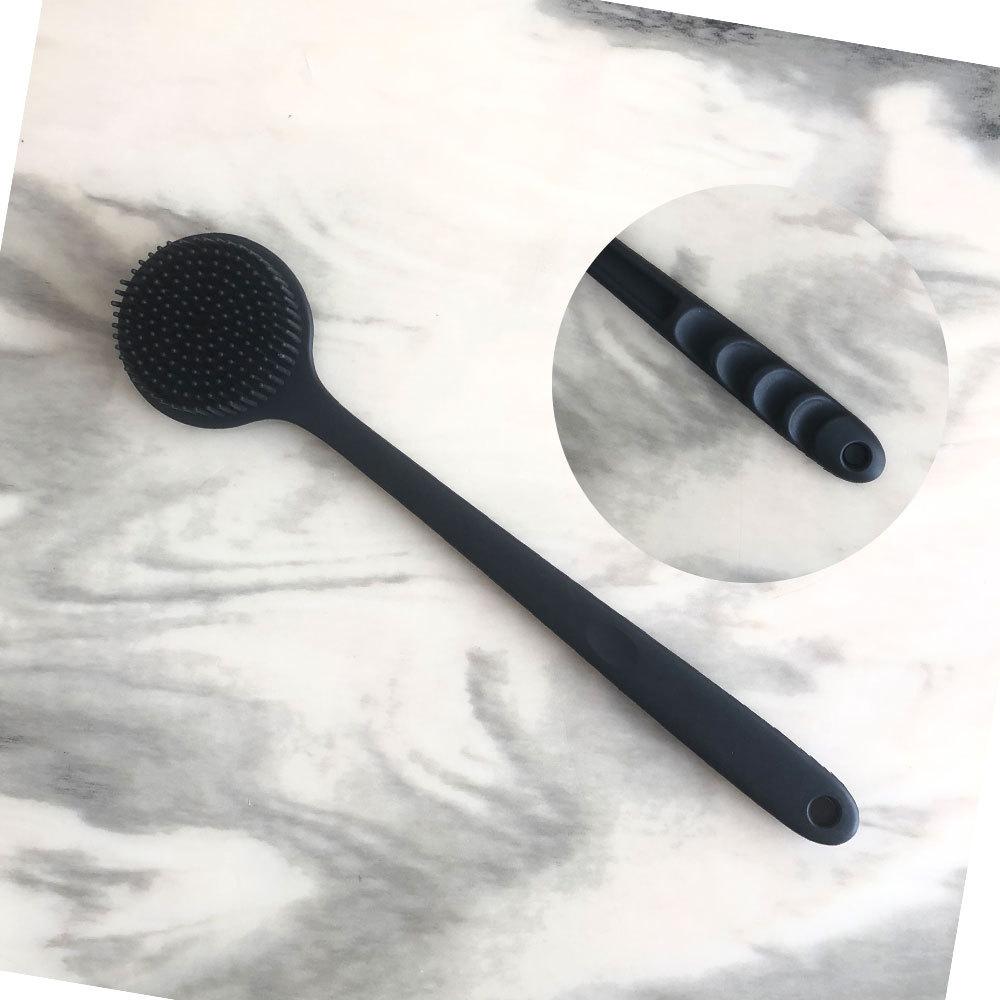 Silicone Long-Handle Exfoliating Shower Brush & Back Scrubber
