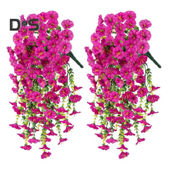 

2 шт. искусственные подвесные цветы петунии, устойчивые к ультрафиолетовому излучению, многоразовые искусственные петунии для праздничного оформления свадебной вечеринки на открытом воздухе 2pcs розы красного