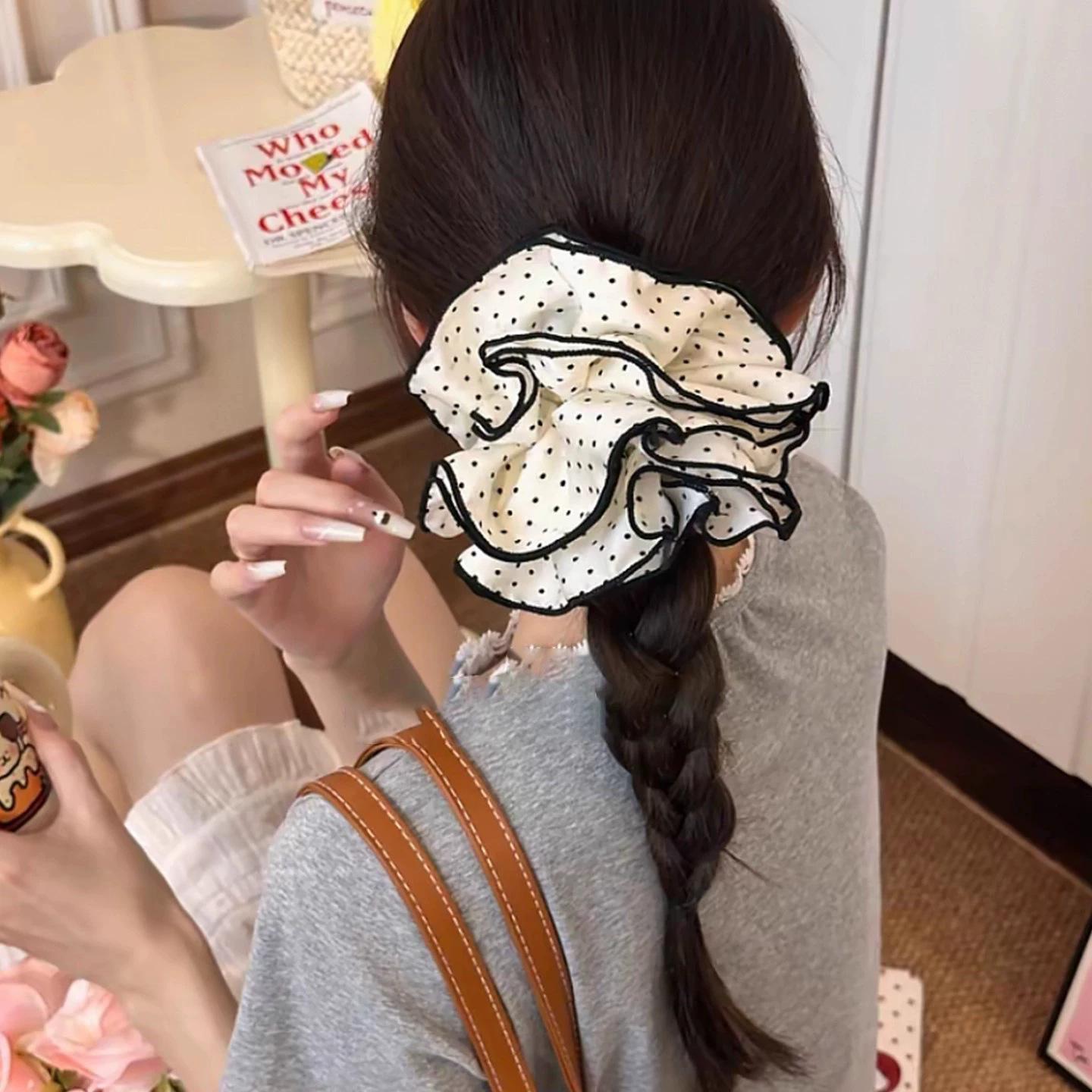 Head flower size large intestine hair band women s headband oversized lace new ball hair