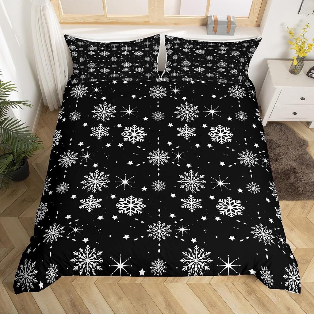 Jul Ren Påslakan Jultomten Sängkläder Set Full Queen För Pojkar Flickor Gåvor Mikrofiber Täcköverdrag Med Örngott