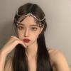 Boho Chic Crystal Forehead Chain Headpiece With Tassels Bridal Festival Costume Cosplay Princess Style