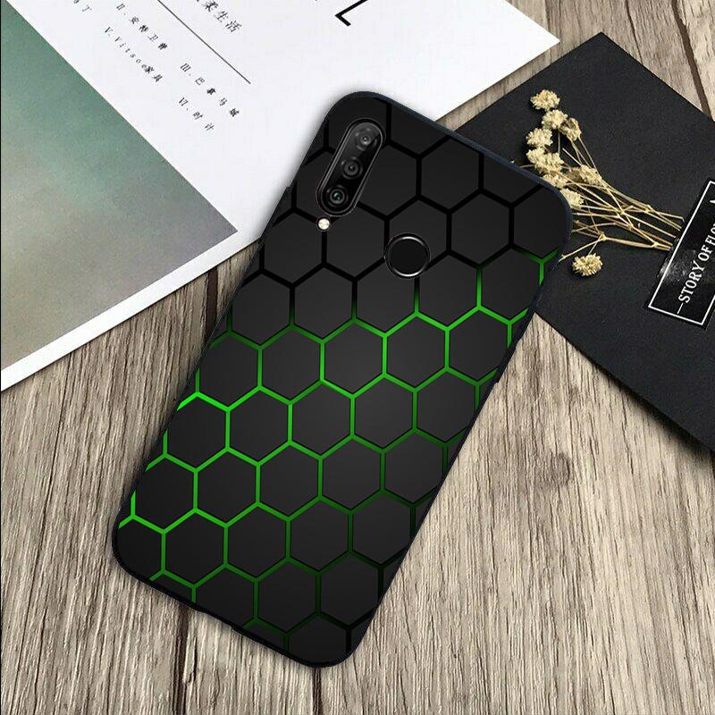 Carbon Fibre Futuristic Neon For Huawei Nova 5T 9 10 SE 7i 8i 11i 12i Y73 Y90 Y70 Y72 Y61 Y91 P60 Pro P40 P30 Lite Case