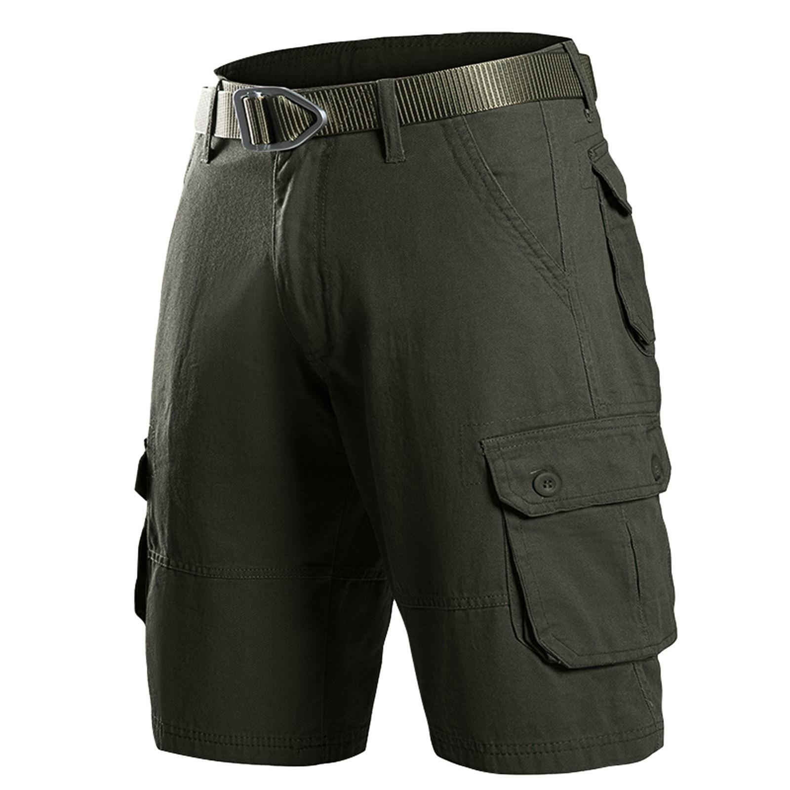 Мужские летние рабочие шорты, свободные повседневные брюки с пятью точками, мужские летние однотонные повседневные шорты-карго 31