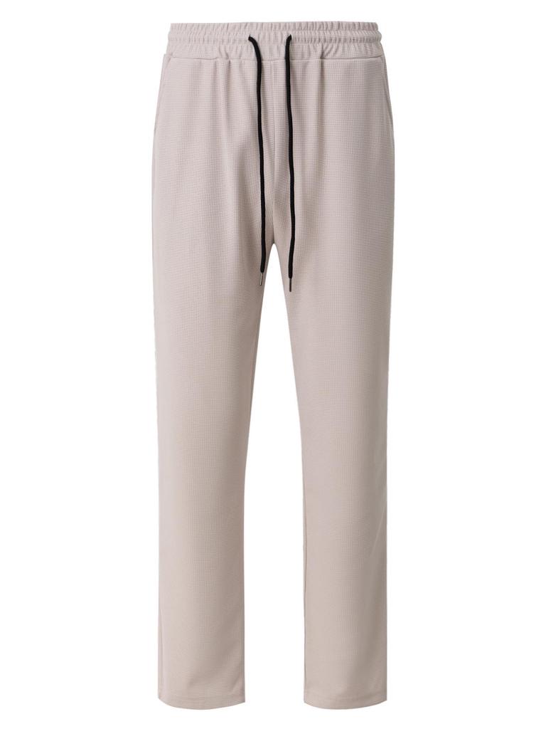 Four Seasons Solid Color Rope Waist Casual Sports Pants
