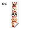Removable Dog Pattern Stickers Christmas Puppy Wall Stickers, Self-adhesive Decals for Walls Doors, PVC Stacked Puppies Festive Indoor Murals