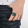 New Gothic Vintage Crystal Zircon Dragon Claw Ring for Men Gram Biker Punk Rock Hip Hop Opening Rings Cool Jewelry