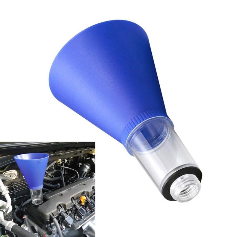 Threaded Locking Car Engine Oil Change Tool Portable Auto Engine Oil Filling Funnel Visible Drain Tool Easy to Operate