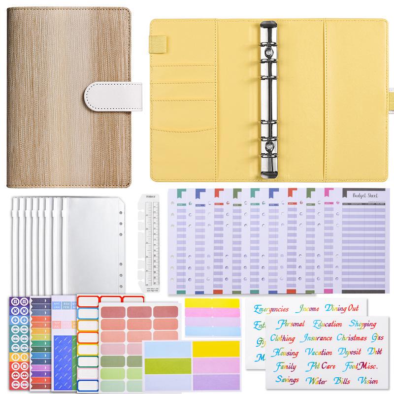 Macaron A6 Loose-Leaf Notebook for Phone, Cash, Budget, & Financial Planning