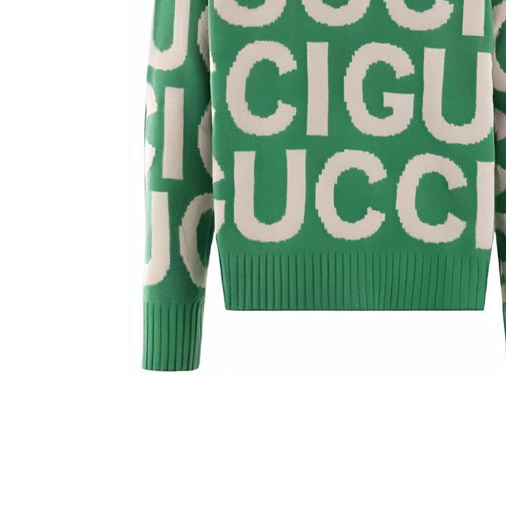 GUCCI All Over Logo Intarsia Knit Sweater 763672-XKDLV-3521