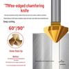 Cobalt Titanium-Plated Chamfering Drill for Stainless Steel - Single/Triple-Edge Countersink & Deburring Tool.