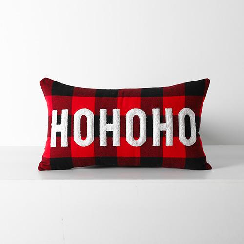 1PC Federa Nuan Series a Quadri Rossi Poliestere Natale Cuscini Decorativi Divano Letto Copricuscino 45x45cm