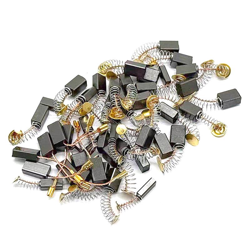 50Pcs Carbon Brush Replacement Kit For Electric Drills Sanders Grinders Motors Durable Repair Parts Power Tool Accessories