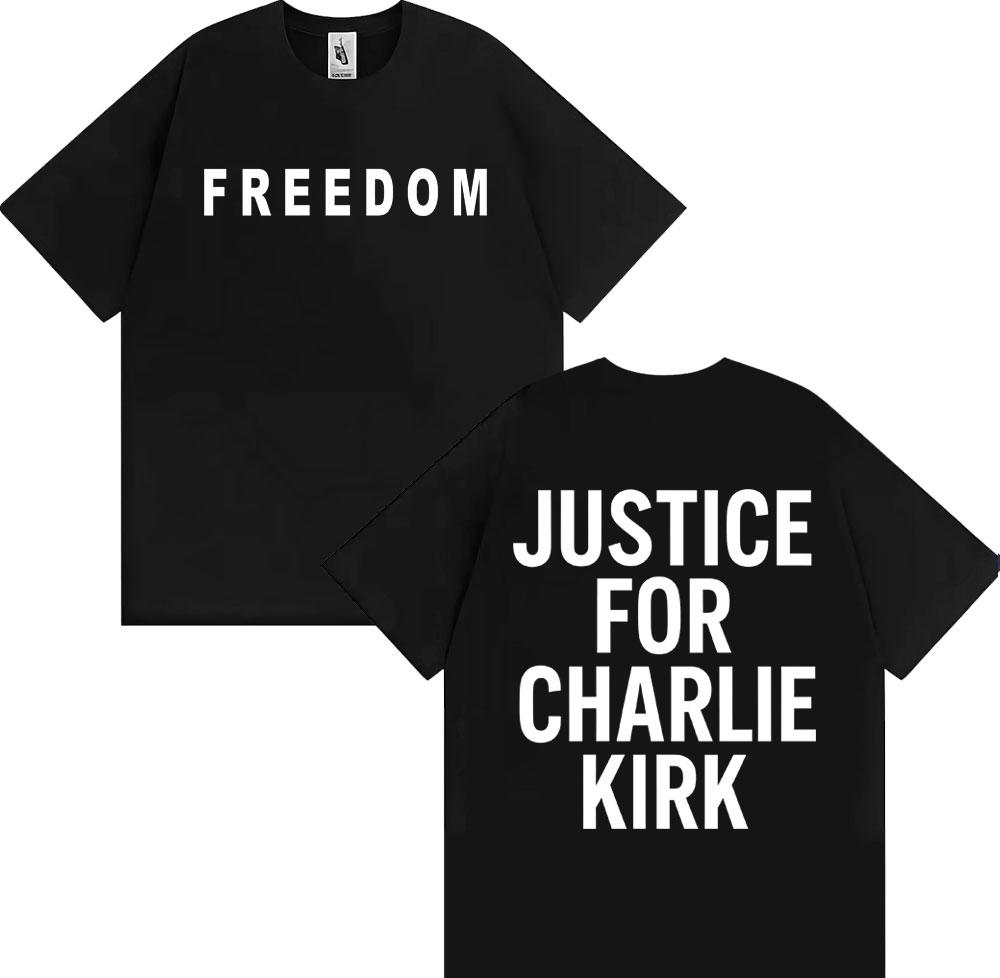 Prayers Up for Charlie Kirk Freedom T Shirt Unisexs Clothing Harajuku Y2k High Street Tshirts Unisex Casual Comfort Oversized Tshirt