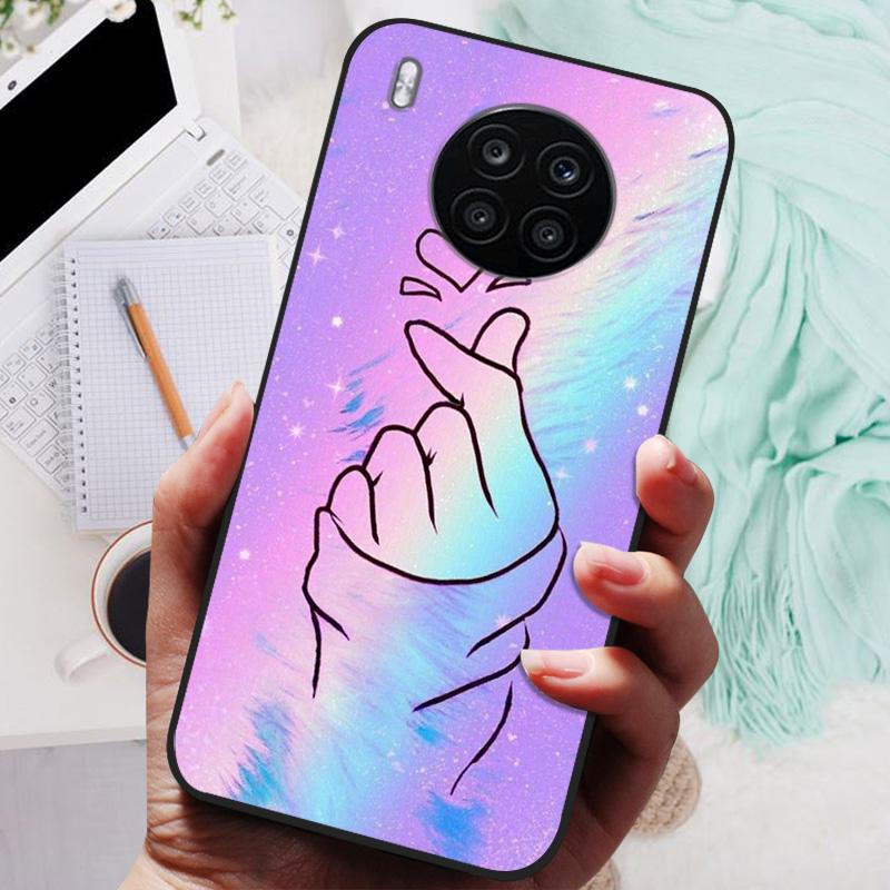 For Honor 50 Lite Case Black Cover Lion Wolf Silicone Soft Back Cases For Huawei Honor 50 Lite Pro Phone Case Protective Shell