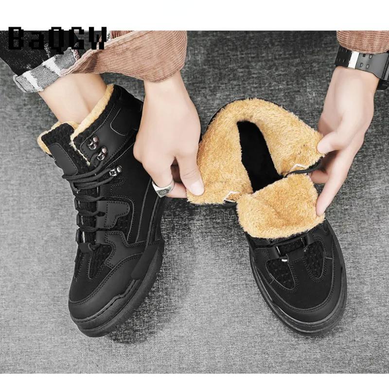 Мода Модный дизайнер Зимние мужские плюшевые ботинки Удобные Теплые Роскошные Уличные — фото 7