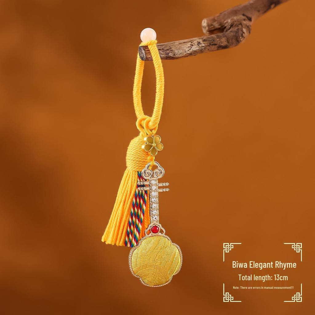 National Style Jade Ruyi Keychain Pendant: Cultural Gift Ornament