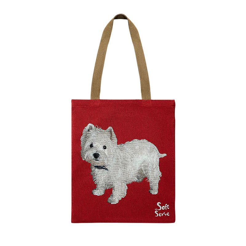 

SoftServe Soft Supply Heavy Industry Yarn-Dyed Oil Painting Bag Retro Shoulder Bag A bit stubborn West Highlands