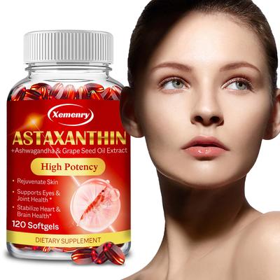 Astaxanthin Complex Capsules Help Improve Cardiovascular Health, Improve Blood Circulation, Boost Energy, and Strengthen the Immune System.