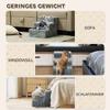 Three-Step Dog Stairs, with Washable Plush Cover, for High Bed Sofa, Dog Stairs for Small Dog and Cat - Light Grey