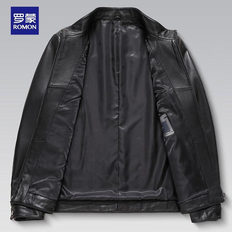 Romon Men's Genuine Sheepskin Leather Jacket