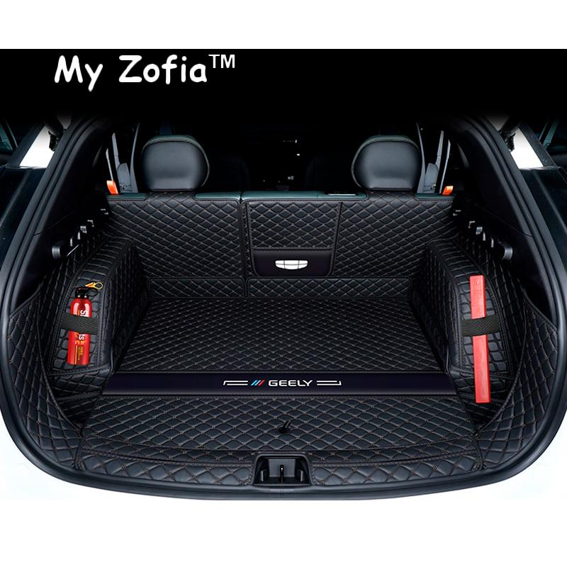 For Geely Cityray 2024 2025 Boyue Car Leather Trunk Mat Boot Durable Liner Waterproof Mud Protector Cargo Carpet Accessories