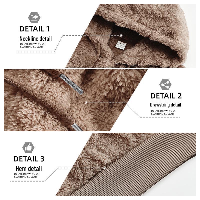 2026 Men's Heavyweight Loose-Fit Hooded Casual Sports Fashion Plus Velvet Hoodie – Hot Selling