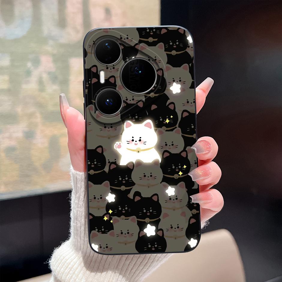 Case For Huawei Pura 80 Pro Plus Ultra Cartoon Heart Soft Silicone Shockproof Bumper Cover For HuaweiPura80ProPlus 80Ultra Funda