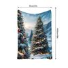 Tuniu Winter Forest Throw Blanket Cozy Sofa Bed Decoration Warm Fleece Blanket Outdoor Blanket