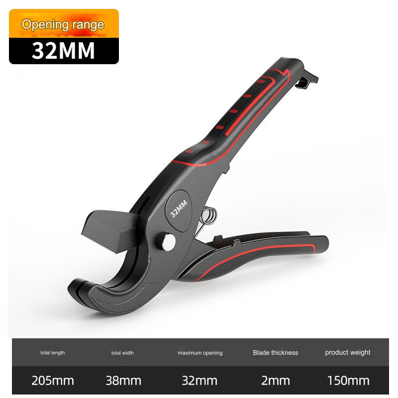 Pipe Cutter 42mm-75mm Aluminum Alloy Body Ratchet Scissors Tube Cutter PVC/PU/PP/PE Hose Cutting Hand Tools