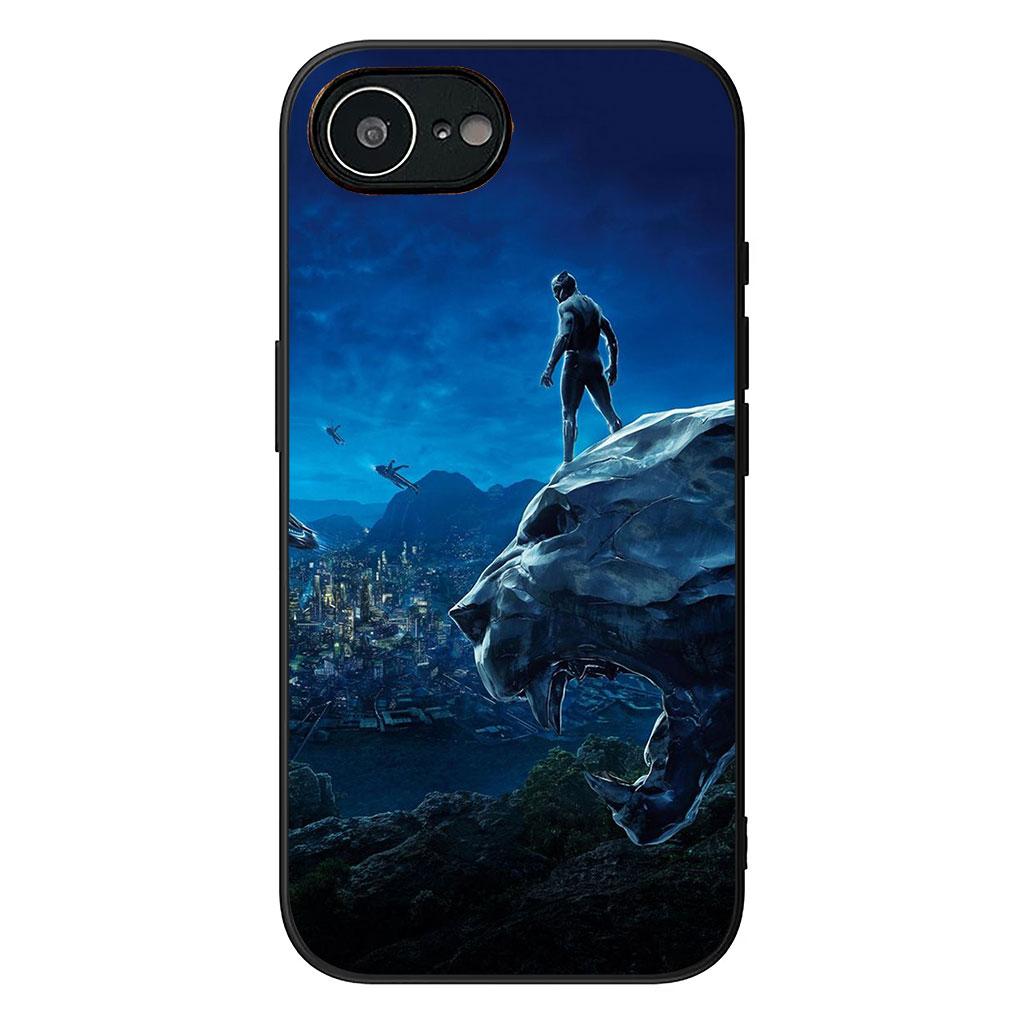 Phone Cover Black Marvel Comics Panther for Apple iPhone 17 16 Plus 13 12 Pro Max Mini X XR ProMax 16E 15+ 16Plus Air Soft Case