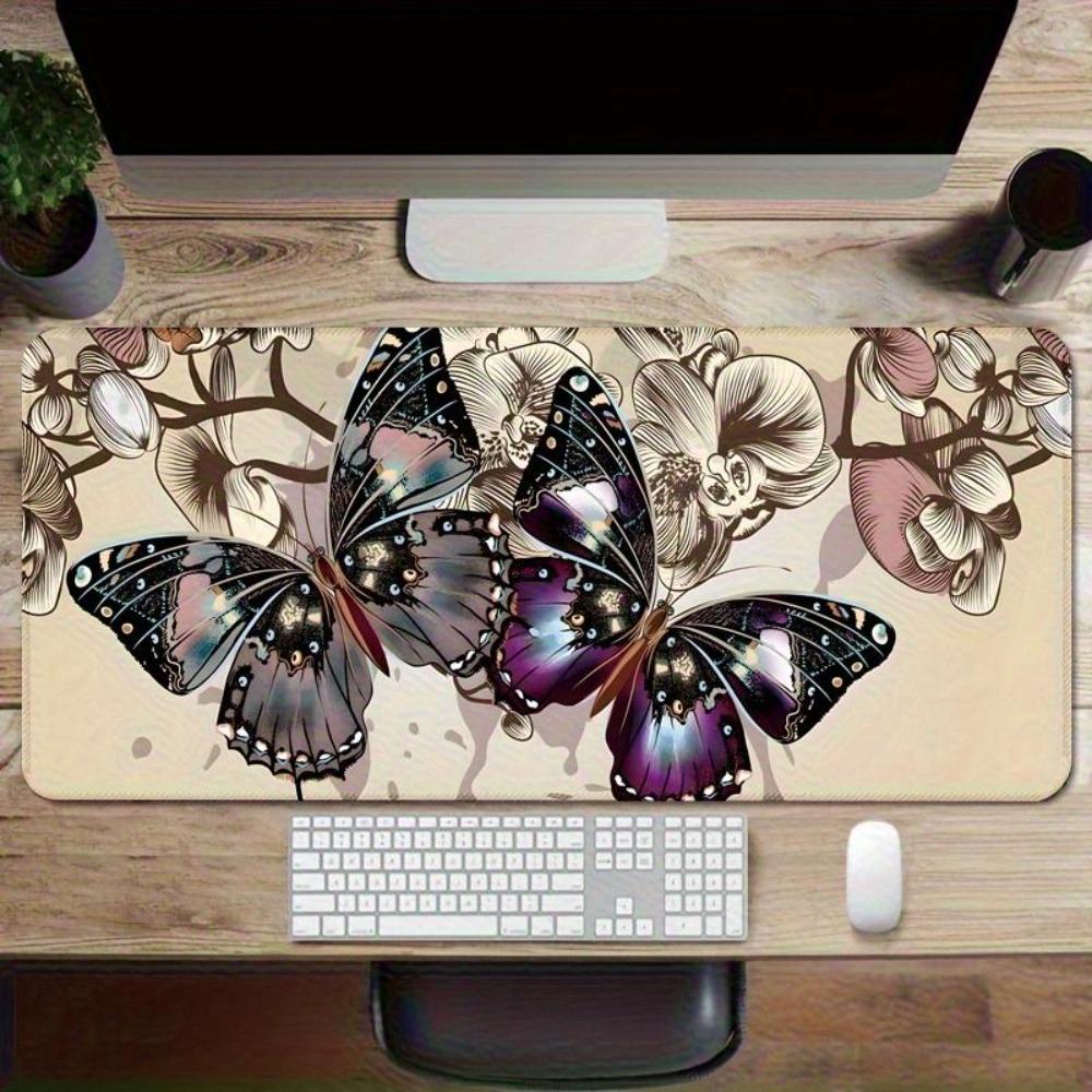 Fashionable Butterfly Mouse Pad Floral With AntiSlip Rubber Base Smooth Surface Easy To Move Escritorio Accesorios