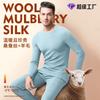 Silk wool autumn and winter, velvet and thickened thermal underwear, backing long johns set