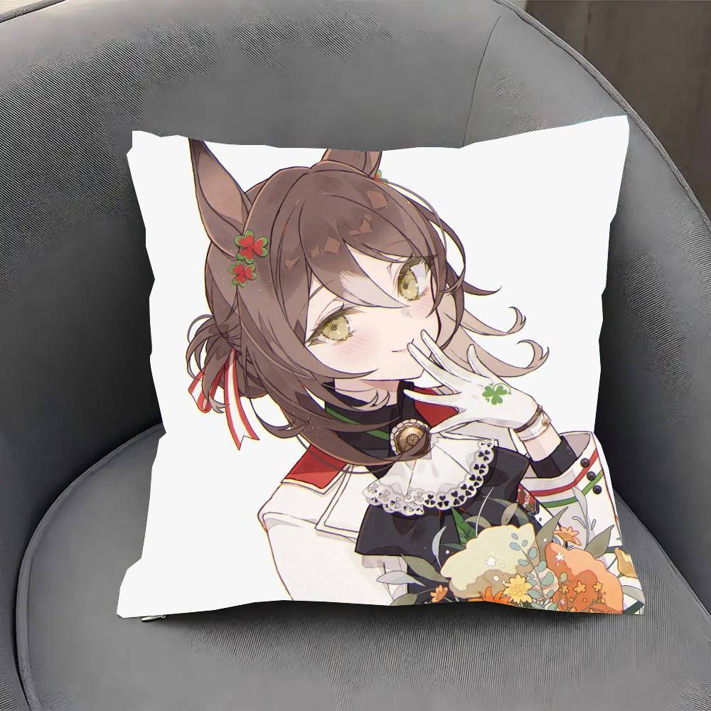 Fine Motion UUmaMusume Anime Pillow Case Fashion Square Pillowcase Bedroom Sofa Room Ins Decoration Leisure