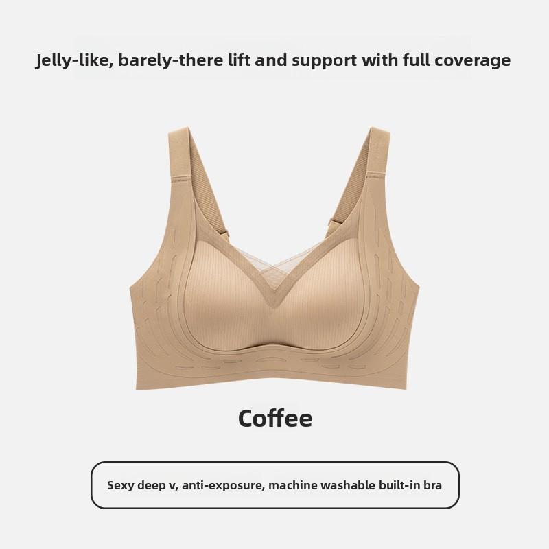Seamless Wireless Tank Top Sports Bra, Small Bust Push Up Soft Support Lifting Side Support Women's Yoga Lingerie