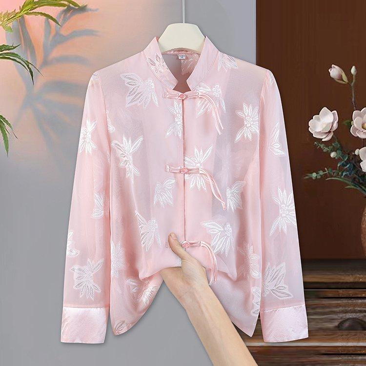 Women's Summer 2026 Retro Frog Button Sun Protection Shirt Jacket - Loose, Lightweight, New Chinese Style Top