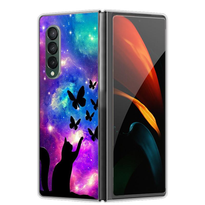 Etui na Samsunga Z Fold 5 Słodkie Modne Twarde Przezroczyste Etui na Telefon dla Samsunga Galaxy Z Fold5 5G ZFold 4 6 5G Powłoka Ochronna ZFold6