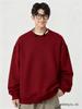 Men's Heavyweight Fleece Hoodie, Velvet-Lined, Thick, Super Soft, Round Neck, Loose Fit, Solid Color, Ideal for Autumn/Winter.