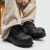 Mode Schwarz Weiß Plateau Freizeitschuhe Klobige Sohle Brotschuhe mit Versteckter Höhe Rutschfest Unisex Freizeit Laufschuhe