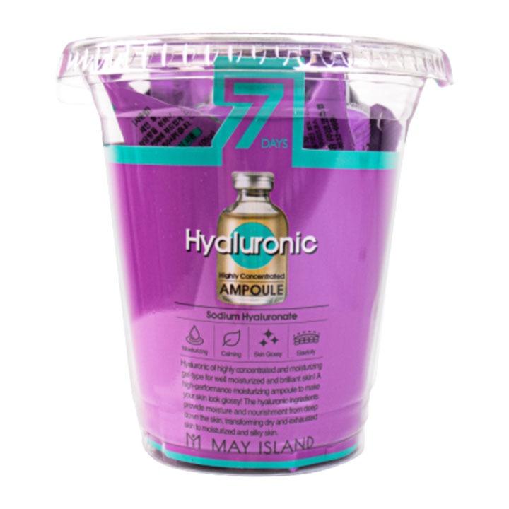 May Island 7 Days Highly Concentrated Hyaluronic Ampoule Moisturizing Facial Treatment 3g*12ea