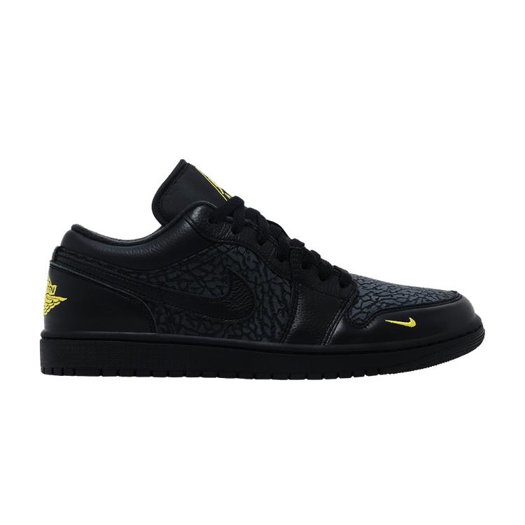 Jordan 1 Low Schwarz Elefantenmuster 45
