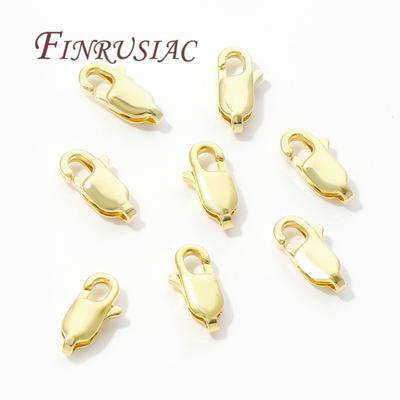 18K Gold Plated Lobster Clasp For Jewelry,Fasteners For Bracelets Accessories,Connector Clasps Findings For DIY