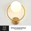 Modern Circle Led Wall Light Glass Ball Wall Lamp Living Room Bathroom Bedroom Bedside Entrance Porch Indoor Lighting Decor Lamp