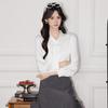 Women's Long Sleeve Scarf Tie Shirt