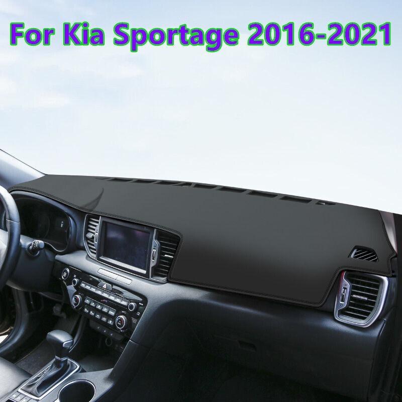 Для Kia Sportage 2016- Кожаная накладка на приборную панель автомобиля, защитный коврик PU