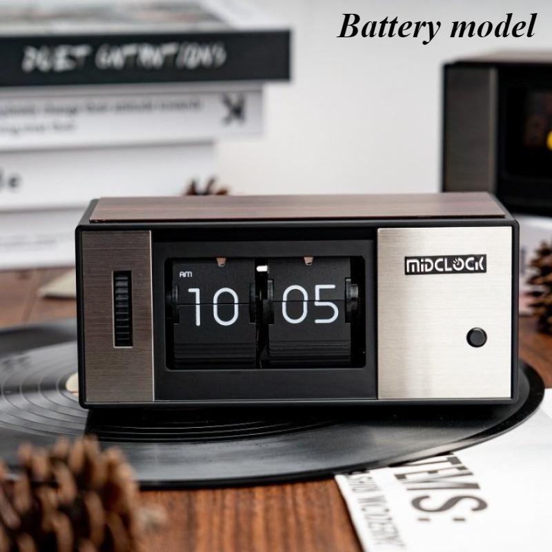 

Minimalist Retro Table Clocks Turn The Page Digital Desk Clock Living Room Modern Desktop Watch Office Decorative Ornaments