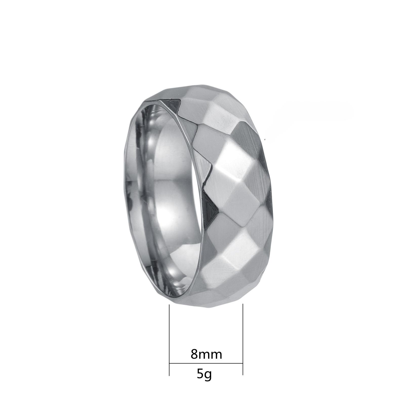 

Новое европейское и американское хит продаж ювелирное многогранное геометрическое кольцо из нержавеющей стали No. 13